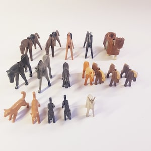 Vintage Playmobil Geobra Tiere, Pferde, Pony, Hunde