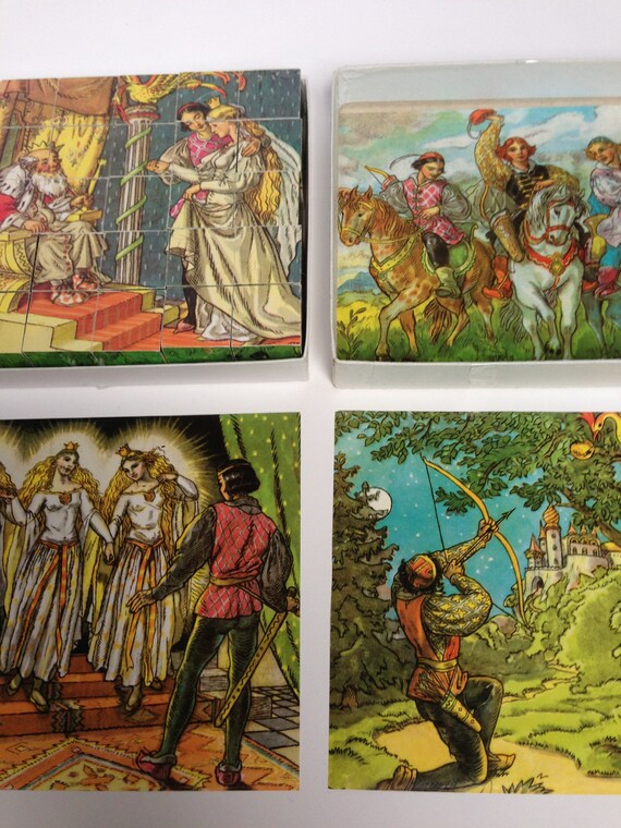 vintage children's wooden puzzles