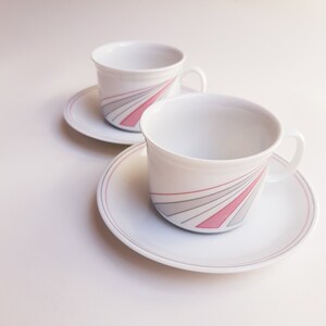 Vintage cups and saucers, made in germany,Bavaria, 1980s