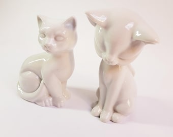 猫　ネコ　陶器製　置物　4種セット 猫の置物 4個セット 陶器 ヴィンテージ 各種メーカー - Etsy 日本