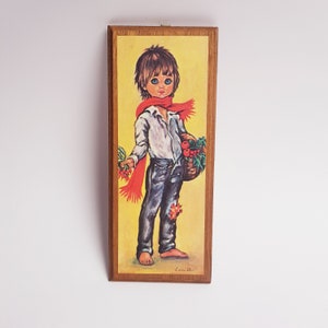 Vintage big eye print, Lien Mei,  1970s