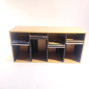 Vintage CD storage cabinet 1980s - wood coloured