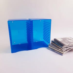 Vintage CD cabint 1980s - Cd storages - plastic - compact disc- stores 24 cds