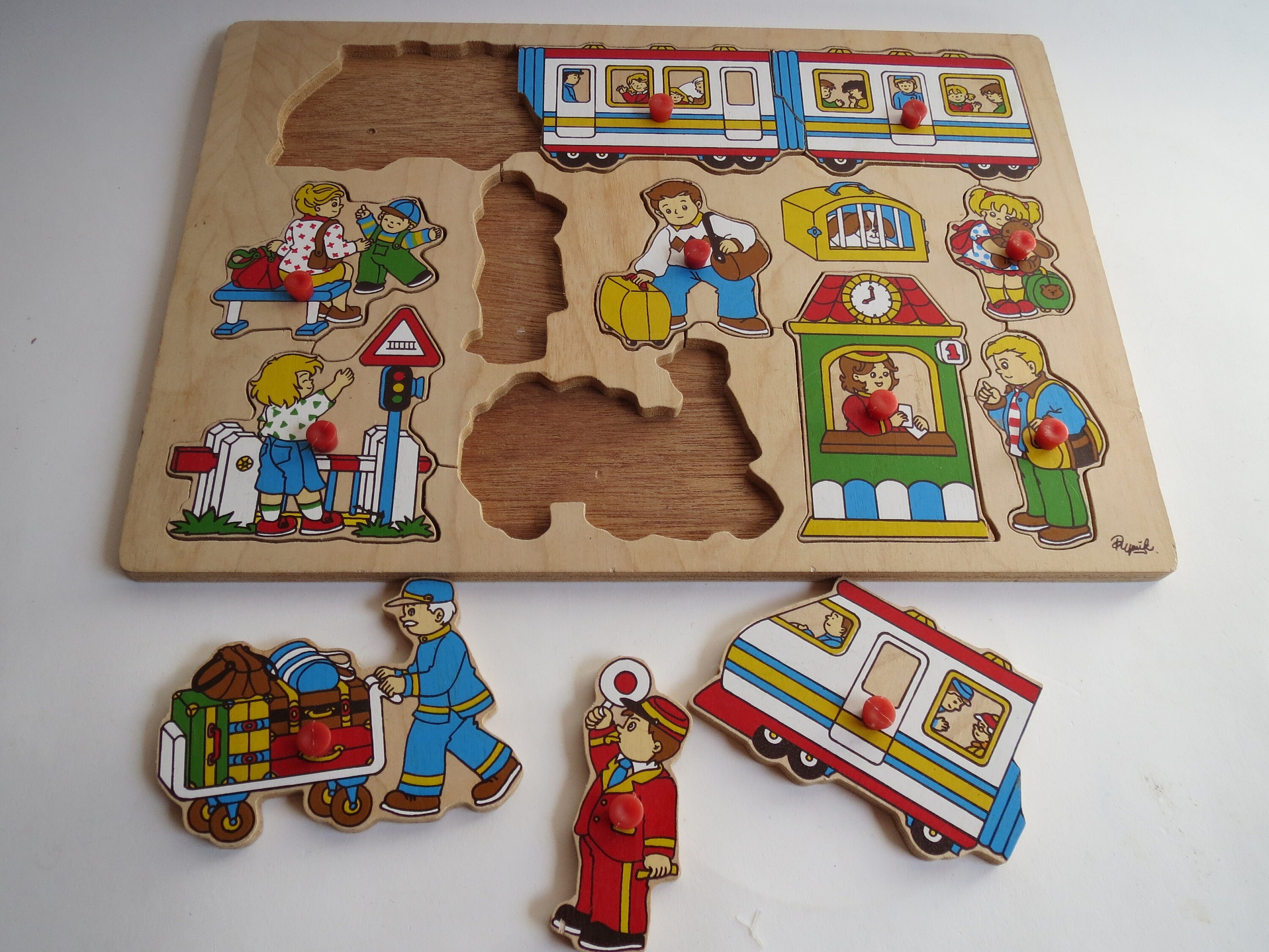 vintage children's wooden puzzles