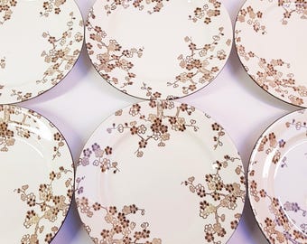 Vintage Rörstrand Japonica Dinner Plates Set of 6 by Jackie Lynd – Swedish Cherry Blossom Porcelain Plates