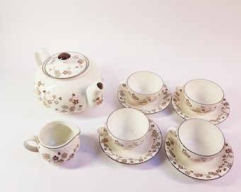 Vintage Rorstrand Japonica Tea set, Cherry Blossoms by Jackie Lynd, made in Sweden
