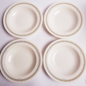 Arcopal France plates, pasta plates, french milk glass