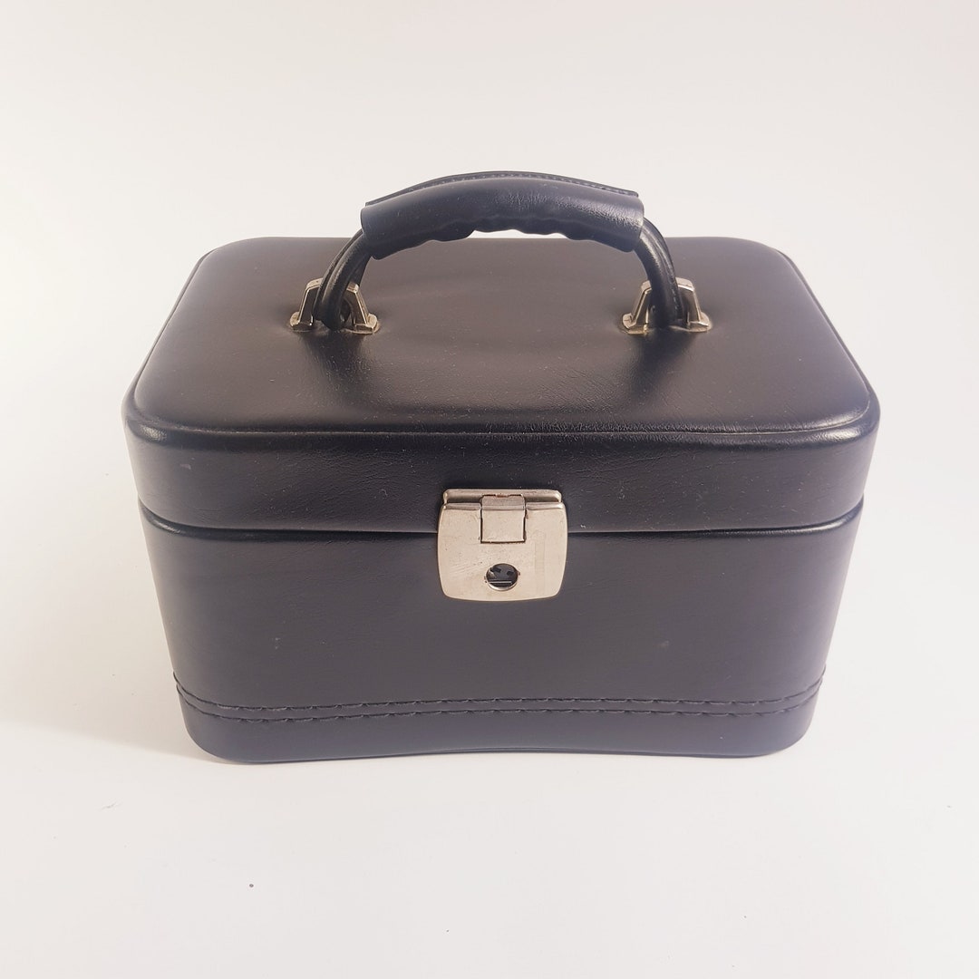Vintage Vanity Case, Black, 1960s Beauty Case Etsy