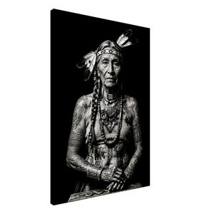 Native American woman portrait – canvas wall art