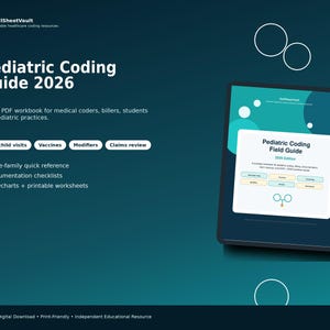Guia de Codificação Pediátrica 2026 - Livro de Exercícios (Download Digital)