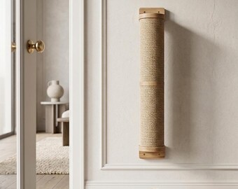 Cat Scratch Post Sisal Cat Scratcher Wooden Cat Toy Indoor Cat Toy Cat Furniture Cat Activity Toy Cat Scratching Board Interactive Cat Toy