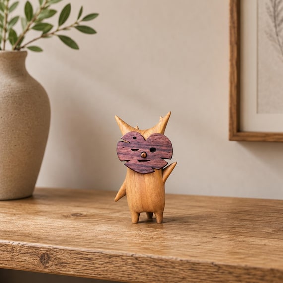 A chunky, hand-cast resin Korok that looks like it walked straight out of Hyrule — the wood-grain texture detail on resin is a genuinely clever craft flex.