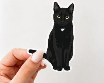 Custom Pet Portrait Sticker | Personalized Dog Cat Vinyl Decal (Waterproof)