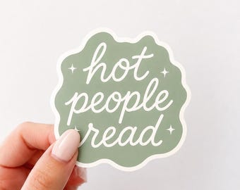 Hot People Read Sticker | Bookish Vinyl Decal (Waterproof)
