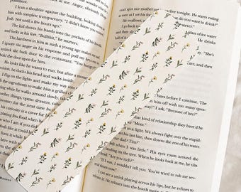 Dainty Floral Bookmark | Booktok Bookmark | Bookish Stationary