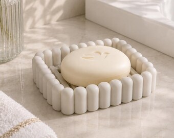 Modern Minimalist Soap Dish, 3D Printed PLA Bathroom Holder