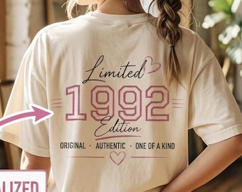 Personalized Birth Year Shirt, Limited Edition Birthday Tee, Custom Year T-Shirt, Vintage Birthday Gift