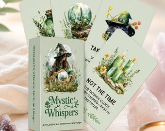 Mystic Whispers Oracle Deck | 72 Watercolor Cards for Guidance, Intuition, Reflection
