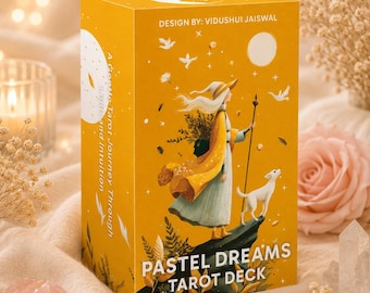 Pastel Dreams Tarot Deck – 78 - Card Tarot Set with Guidebook | Whimsical Dreamscape Artwork for Intuitive Readings & Self-Discovery