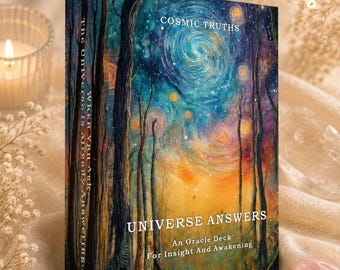 Cosmic Truths Oracle Cards – Universe Answers Oracle Deck | 50 Spiritual Guidance Cards for Intuition, Self-Discovery & Divine Messages