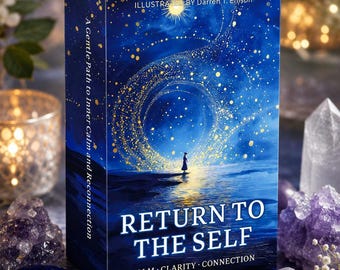 Return to the Self Oracle Cards – 54 Card Spiritual Guidance Deck for Intuition, Self-Discovery & Mindfulness | Blue Cosmic Oracle Deck