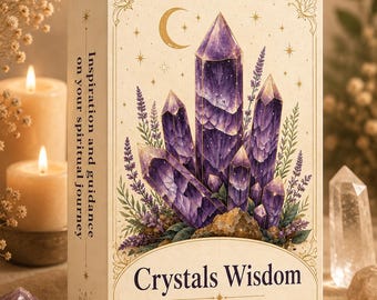 Crystal Wisdom Oracle Cards | 44 Crystal Guidance Cards | Spiritual Oracle Deck for Intuition, Manifestation & Energy Healing | Gift