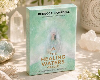 Healing Waters Oracle Cards Deck – 44 Spiritual Guidance Cards for Intuition, Self-Healing & Daily Inspiration | Oracle Deck Gift