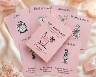 Love Oracle Cards Deck – 54 Romantic Guidance Cards | Relationship Oracle Deck | Intuition & Self-Love Messages | Spiritual Gift