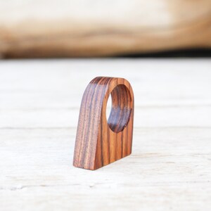 Wood ring for men and woman, wooden wedding handmade ring, wooden jewelry, engagement ring band, handmade wooden ring jewels, natural wood image 3