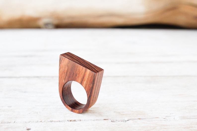 Wood ring for men and woman, wooden wedding handmade ring, wooden jewelry, engagement ring band, handmade wooden ring jewels, natural wood image 1