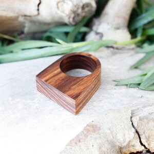 Wood ring for men and woman, wooden wedding handmade ring, wooden jewelry, engagement ring band, handmade wooden ring jewels, natural wood image 6