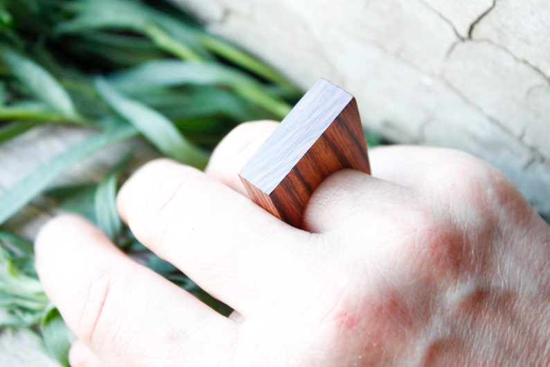 Wood ring for men and woman, wooden wedding handmade ring, wooden jewelry, engagement ring band, handmade wooden ring jewels, natural wood image 9