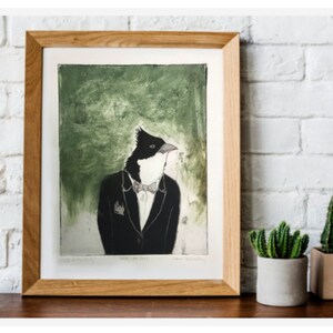 Cuckoo Etching - Original Art Etching - Bird Wall Art