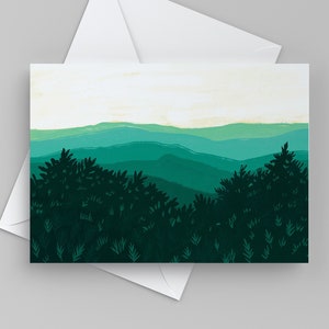 Carte vierge Smoky Mountain (verte), Cartes de voeux pittoresques pour toutes les occasions, Paysage de montagnes verdoyantes