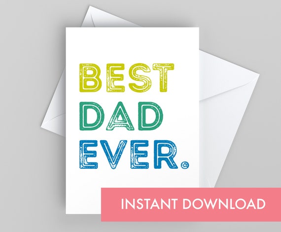 Printable Birthday Card for Dad Instant Download Card for - Etsy