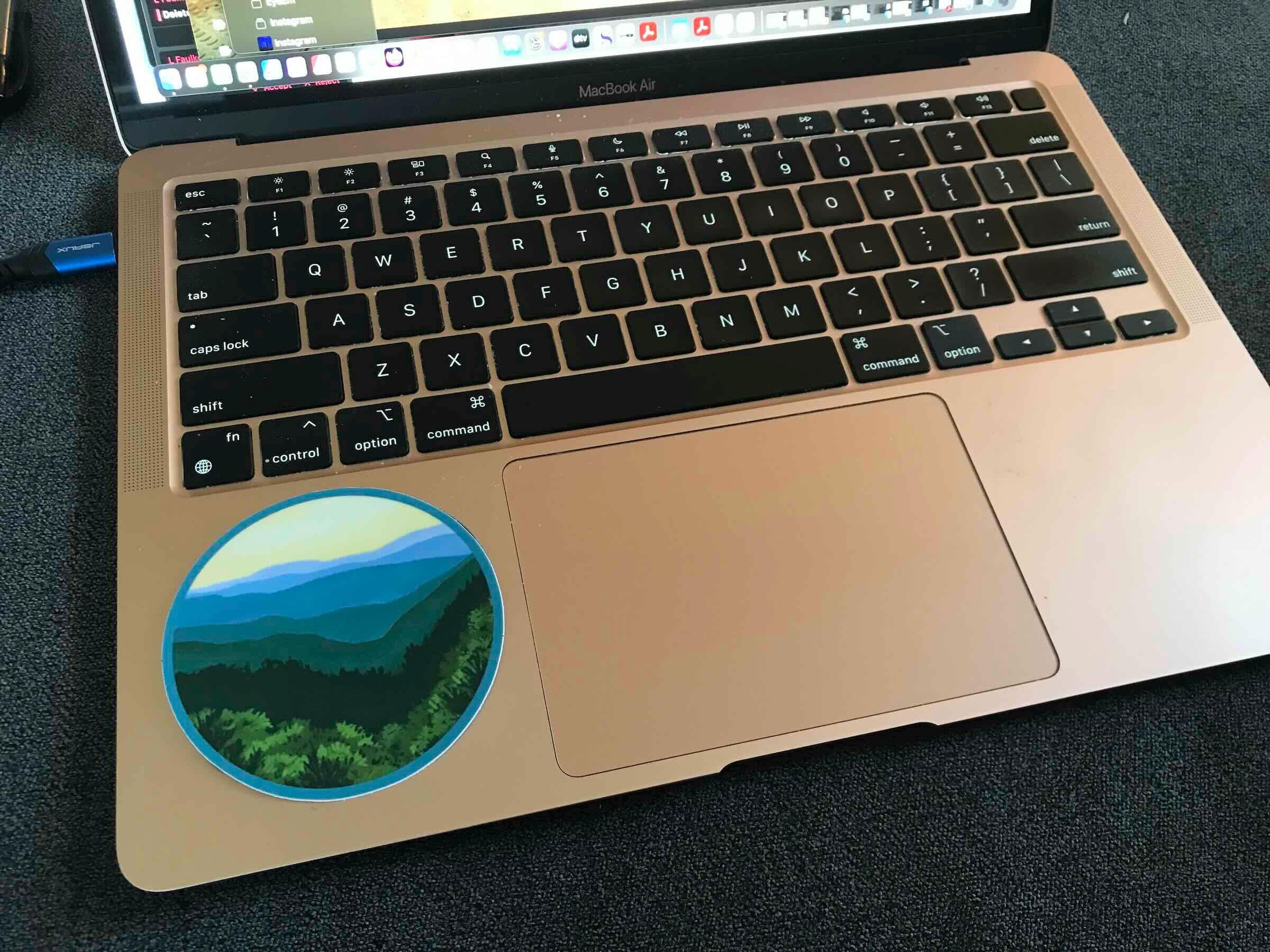 Rouns Computer Sticker Blue Ridge Mountains Vinyl Sticker, 3