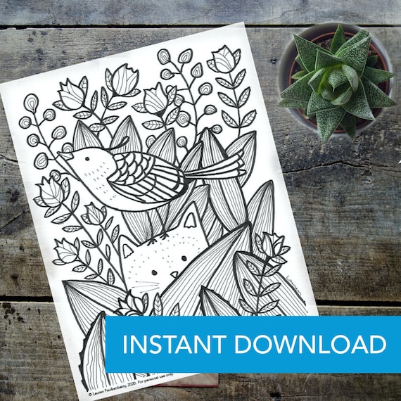 Downloadable Coloring Pages with Animals, Printable