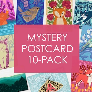 Post Card Grab Bag Gift, Surprise Postcrossing Cards, Assorted Postcard Set