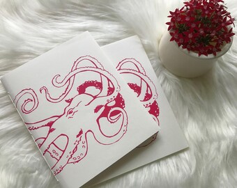 Crayfish's Heart: Zine with Screen Print. Miniature Book, Illustrated Zine