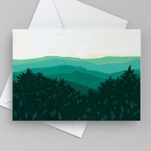 Mountain Note Card Set, Greeting Cards for Nature Lover, Blue Ridge Mountain Cards image 3