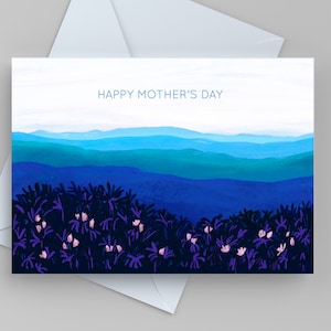 Happy Mother's Day Card with Mountains, Card for Mom image 1