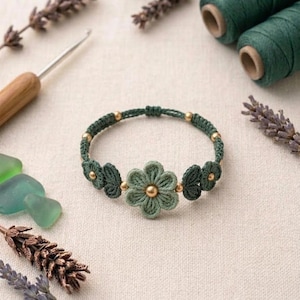Elegant Floral Crochet Bracelet Pattern PDF, DIY Flower Jewelry Tutorial, Beginner-Friendly Crochet  Handmade Flower Bracelet
