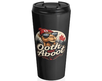 Insulated Travel Mug | Camel Coffee Tumbler | Adventure Travel Cup | Stainless Steel Mug | 15oz