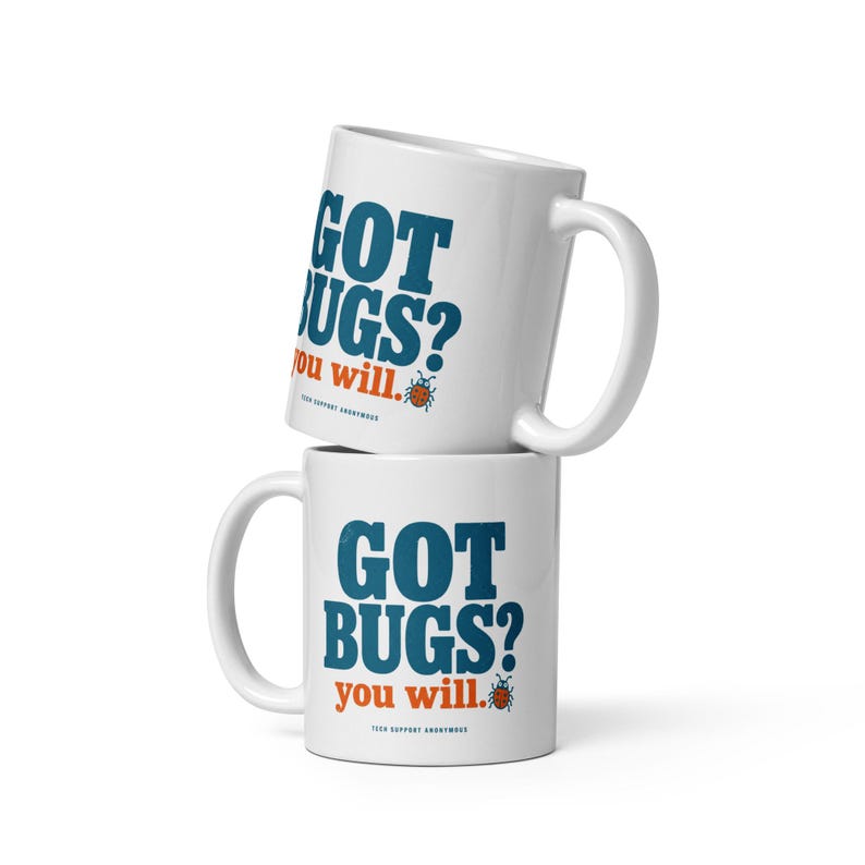White glossy mug