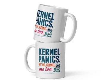 Kernel Panic Mug – Funny Linux Sysadmin Gift, Programmer Developer Coffee Cup, Coding Tech Humor, Computer Geek Gift, 11oz