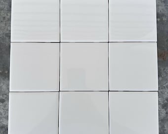 4x4 Vita Kakel American Olean Keramiska Väggkakel Isvit 0025 Glansig Parti med 9