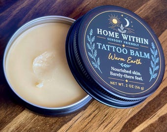 Tattoo Balm | Warm Earth Scent, Sensory Friendly, Barely-There Feel (2 oz)