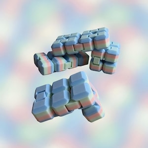 Fidget Toys | 3D Printed Fidgets | Pastel Infinity Cube Fidget Toy | Stress Relief Gift
