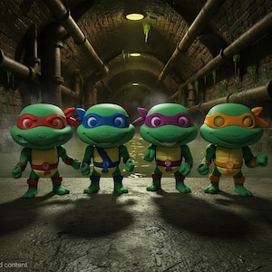 3D Printed Articulated Teenage Turtles | Flexi Style