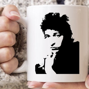 Bob Dylan Portrait Coffee Mug | Bob Dylan Fan Gift
